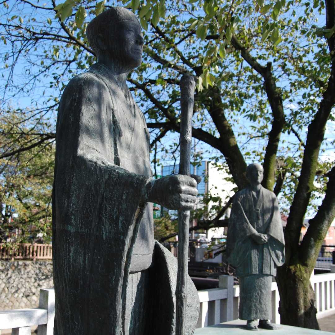 Statue de Matsuo Basho dans la ville d'Ogaki